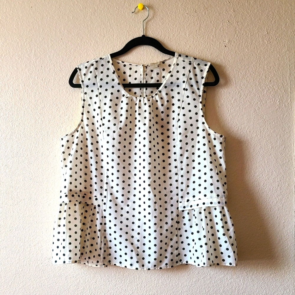 J.Crew Polka Dot Peplum Top